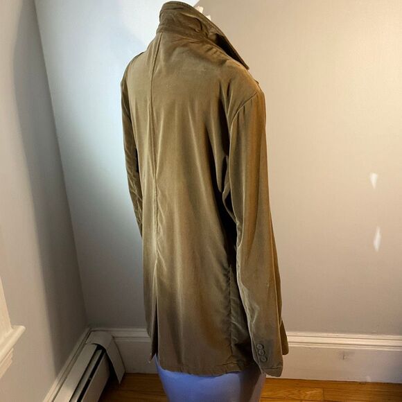 Vintage Pop Sugar Brown Velour Blazer. XL. Single, 2 Button academia lagenlook - Picture 14 of 16